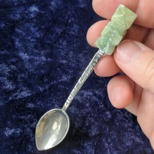 Vintage exotic Western Tribal Aztec / Mayan demitasse tea coffee spoon